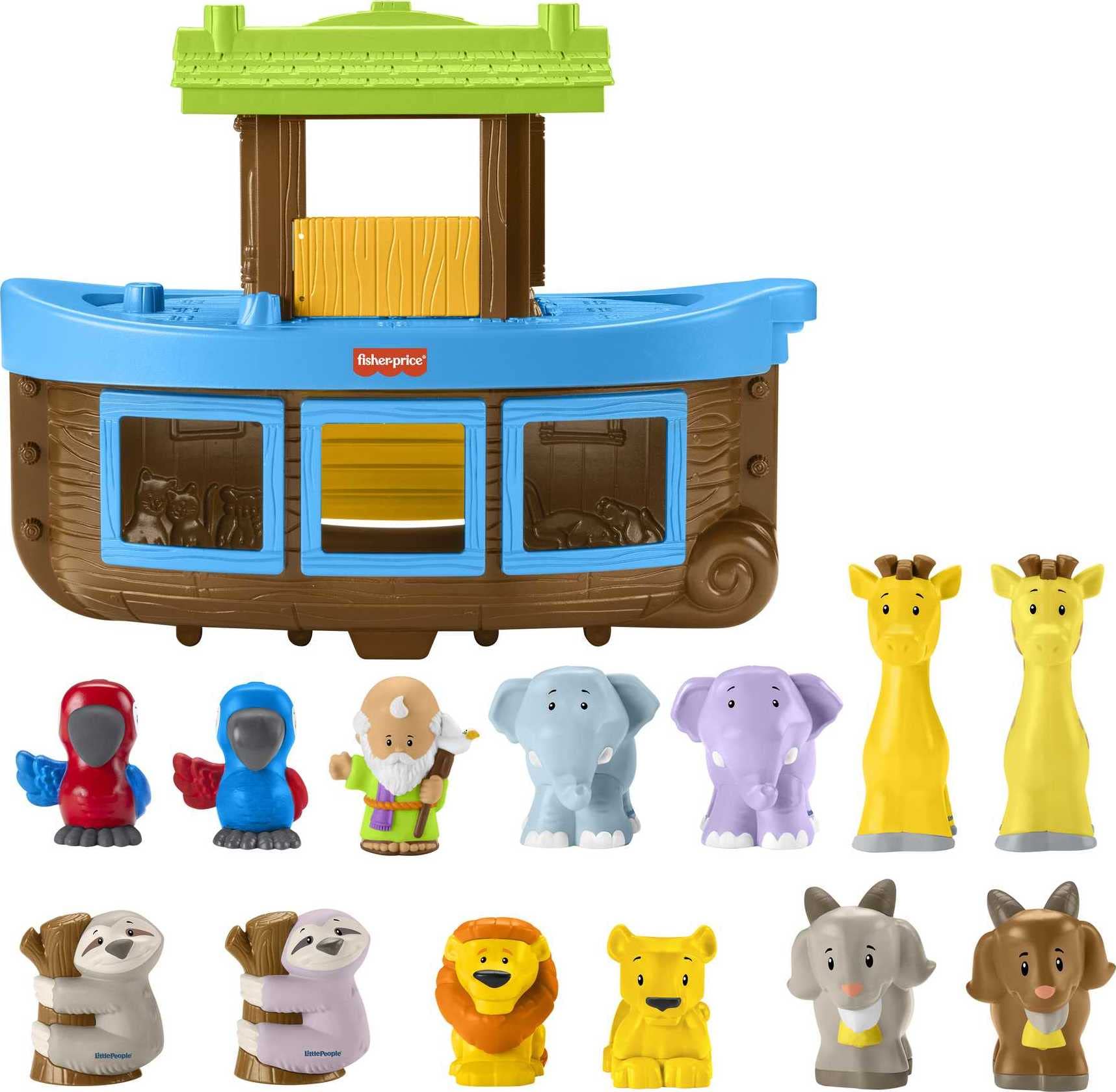 Fisher-Price Little People Toddler Toy Noah’s Ark Playset with 12 Animals and Noah Figure, Baptism Gift for Ages 1+ Years (Amazon Exclusive)