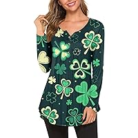 Funny St Patricks Day Shirt Women Green Gifts Crew Neck Long Sleeve Tank Tops Oversized Sweatshirts for Women