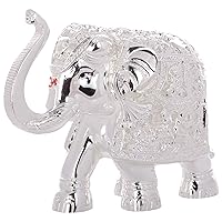 Pottery Silver Elephant (5 Inches X 2 Inches X 4.5 Inches, Silver)