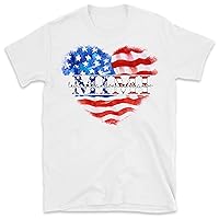 Personalized Mimi Heart Shirt, Custom Grandma Tshirt with Grandchild Names, Grandma 4th of July Shirt Patriotic Day USA Independence Shirt