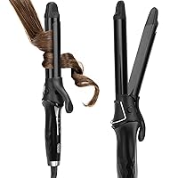 2-in-1 Hair Straightener Curling Iron 1 Inch Produces Classic Curls and Straightening – for use on Short, Medium, and Long Hair, Curls Beautifully & Straightens Well