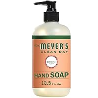 MRS. MEYER'S CLEAN DAY Hand Soap, Made with Essential Oils, Biodegradable Formula, Geranium, 12.5 Fl. Oz