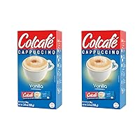 Colcafé French Vanilla Cappuccino Instant Mix | Convenient & Portable Packs | 100% Colombian Coffee | Make Hot or Cold | 6 Count (Pack of 2)