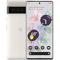 Google Pixel 6 Pro 5G 128GB 12GB RAM Factory Unlocked (GSM Only, No CDMA - not Compatible with Verizon) | Global Version - Cloudy White (Renewed)