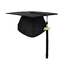 Unisex Adult Matte Graduation Cap with Tassel Year Charm