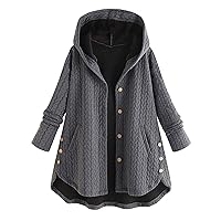 RMXEi plus size coats for women Women's Fashion Autumn/Winter Hooded Reversible Fleece Sweatshirt Jacket