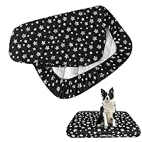 Dog Bed Covers Replacement Washable Easy to Clean, Waterproof Dog Bed Covers Dog Pillow Cover Quilted, Pet Bed Cover Lovely Black Star Print, Puppy Bed Cover 29x41 Inches, for Dog/Cat, Cover Only