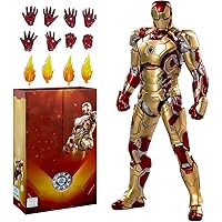 Irοnman Movie Series - Collectible Irοnman Action Figure Metal Painting 20 Joints Movable Model Toys (7 inches) (Mark 42)