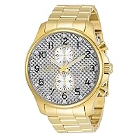 Invicta Men's Specialty 48mm Stainless Steel Chronograph Quartz Watch, Gold, 34032