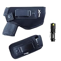 Universal IWB Holster | Concealed Carry | Inside The Waistband Bundle | Flexible, Breathable, Neoprene | S&W M&P Shield 9/40 1911 XDS Taurus Glock