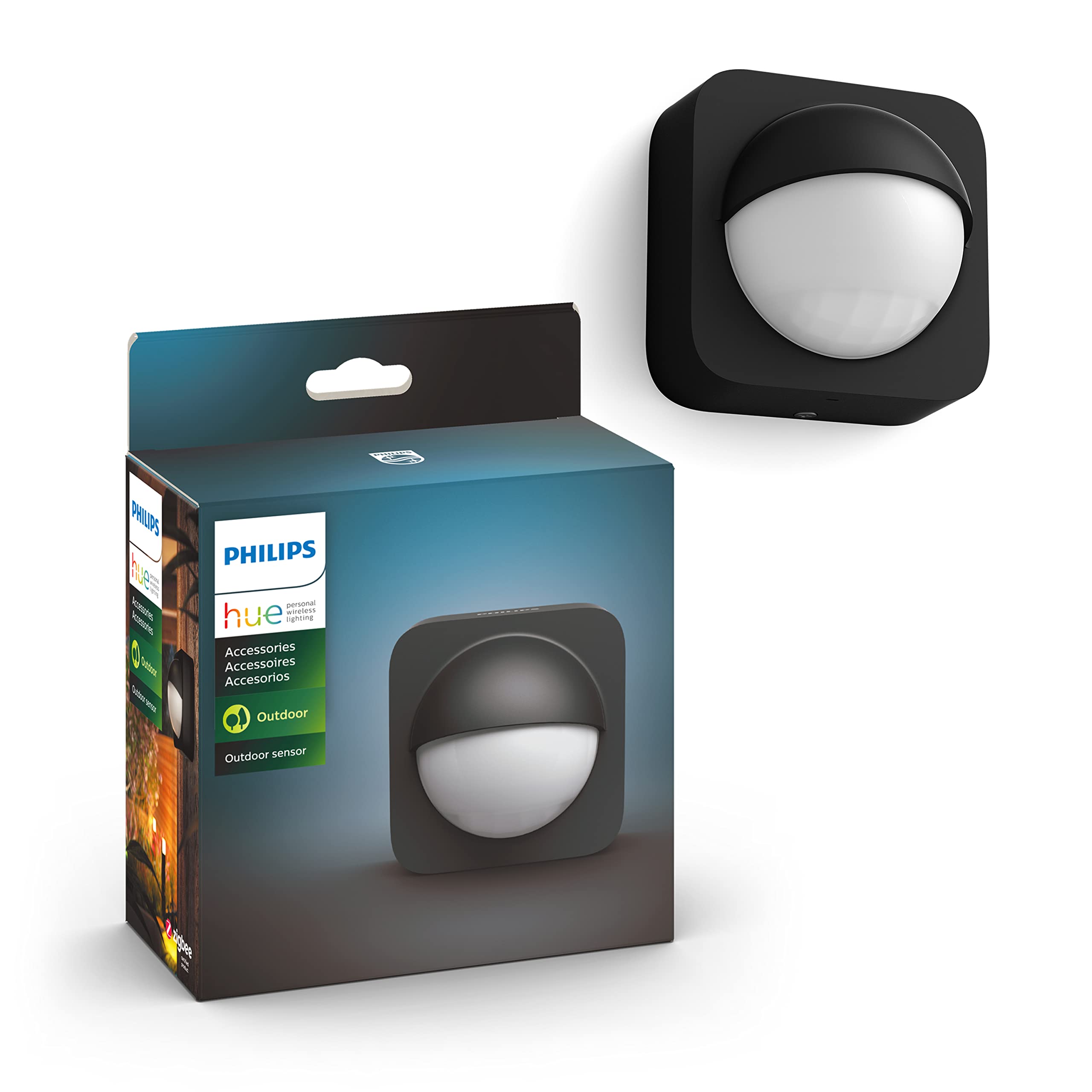 Philips Hue Outdoor Motion Sensor - 1 Pack - Turns Lights On When Motion is Detected - Weatherproof - Requires Hue Bridge - Compatible with Alexa, Apple HomeKit and Google Assistant