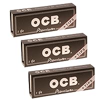 OCB Premium 1 1/4 Rolling Paper & Tips - 3 Packs - 50 Papers/Tips Each