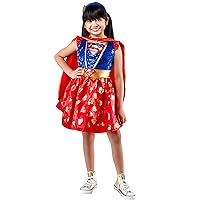 Rubie's Girl's DC Comics Supergirl Costume Dress with Cape and Headpiece