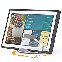 Echo Show 15 Stand, Swivel and Tilt Stand for Echo 15, Adjustable Foldable Stand with 360 Degree Rotatable Base, Easy Switch Device in Portrait and Landscape Orientations