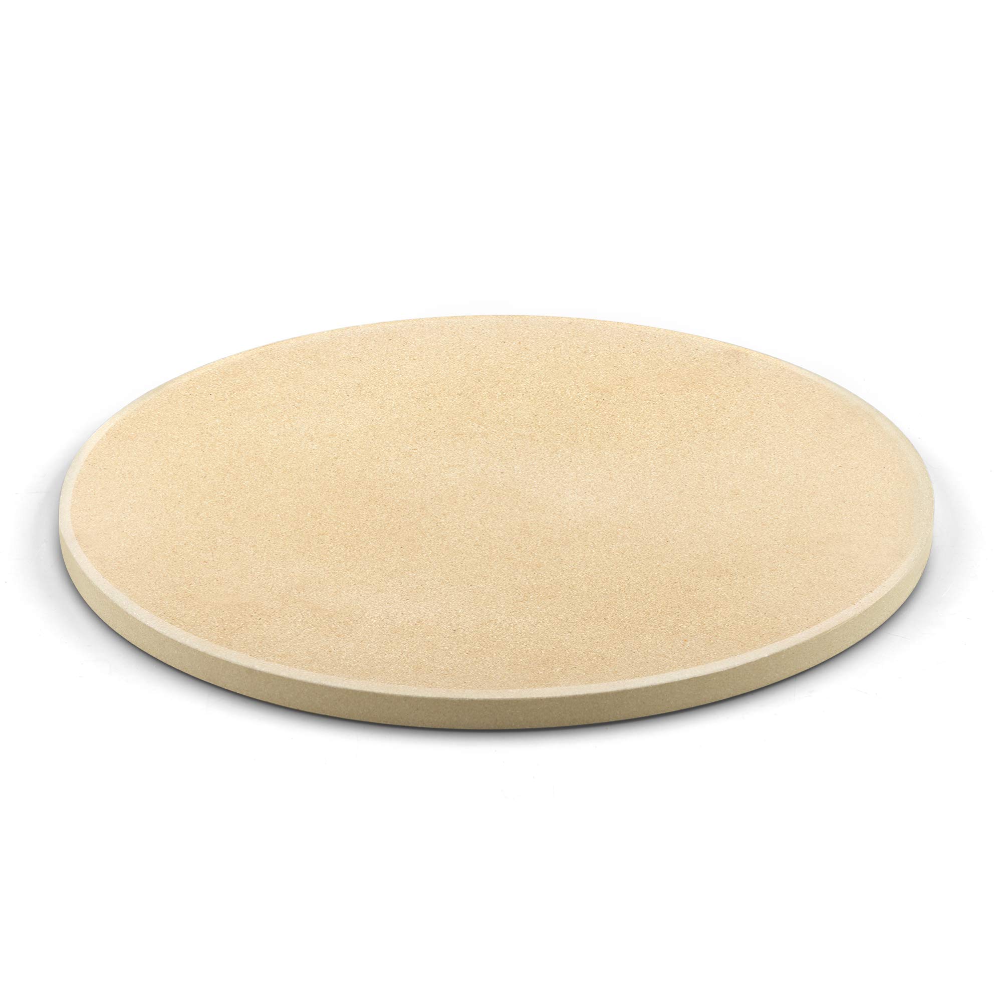 Cook N Home Round 16-inch Pizza Grilling Baking StoneHeavy Duty Cordierite Pizza Stone for Oven and Grill, Thermal Shock Resistant, Ideal for Baking Crisp Crust Pizza, Bread and More, Includes Scraper