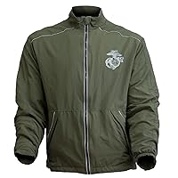GI NB US Men's USMC Physical Training Jacket, Moisture-Wicking, Lightweight, Water-Resistant, Olive Drab, Made in USA…