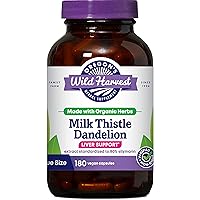 Oregon's Wild Harvest Milk Thistle Dandelion, Organic, 180 Count