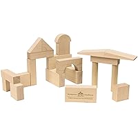 My First Wooden Block Set - Made in USA, 21 Pieces