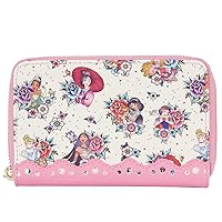 Loungefly Disney Princess Tattoo Faux Leather Zip Around Wallet