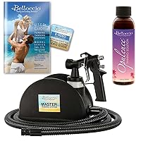 Master T95 High-Performance Sunless Turbine Spray Tanning System with Opulence DHA Tanning Solution, User Training Guide Video Link - Excellent for Use in Homes, Salons, Mobile Technicians