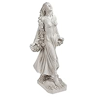 Design Toscano KY47018 Flora Divine Patroness of Gardens Roman Statue, 14 Inches Wide, 14 Inches Deep, 31 Inches High, Antique Stone Finish
