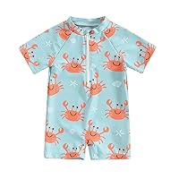 Toddler Boy Rashguard Sunsuit Swimsuit Cartoon Shark/Dinosaur Printed Jumpsuit Boys Beach Summer Clothes