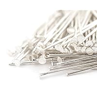 TheBeadChest Silver 21 Gauge 1 Inch Head Pins (Approx 100 Pieces)