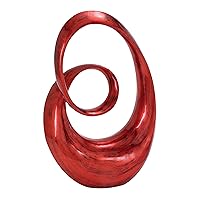 Polystone Abstract Decorative Sculpture Swirl Home Decor Statue, Accent Figurine 13