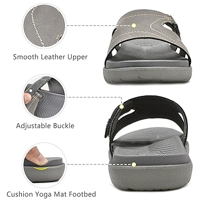 Womens Fashion Orthotic Slides Ladies Lightweight Athletic Yoga Mat Sandals  Slip On Thick Cushion Slippers Sandals With Comfortable Plantar Fasciitis