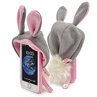 PLATA for iPhone 5 / iPhone 5s / iPhone SE Case Animal Suit Fluffy Fur Tail Back Cover [ Rabbit ]