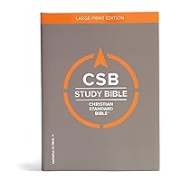 CSB Study Bible, Large Print Edition, Hardcover, Red Letter, Study Notes and Commentary, Illustrations, Ribbon Marker, Sewn Binding, Easy-to-Read Bible Serif Type