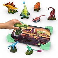 PlayShifu Interactive Dinosaur Toys - Tacto Dino (Dinosaur Figures Kit + App) Story-Based Dinosaur Toys for Kids 3-5 | STEM Toys for 3 4 5 6 Year Old Birthday Gifts (Tablet not Included)