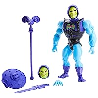 Masters of the Universe Origins Deluxe Skeletor Action Figure, 5.5-in Battle Character for Storytelling Play and Display, Gift for 6 to 10-Year-Olds and Adult Collectors