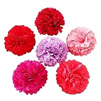 6pcs Dog Collar Flowers Charms for Small Medium Large Puppy Doggy Cat Kitten Girls Female Collar Bows Attachments Pink Red Pet Sliders Grooming Accessories Costume…