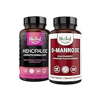 Nested Naturals Menopause Complete Herbal Care Supplement for Menopause Relief (60 Capsules) D-Mannose 500mg Caspules with Cranberry Extract (60 Capsules)