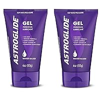 Astroglide Gel, Water Based Personal Lubricant, 4 Ounce (Pack of 2)