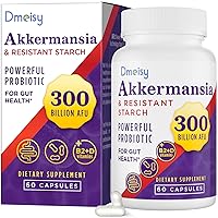 300 Billion AFU Akkermansia Muciniphila - A Live Probiotics for Women and Men, Akkermansia Probiotics for Digestive, Gut, Immune & Overall Health, Enhances Gut Digestive Lining function - 60 Capsules