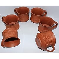 Handmade Clay Cups 24 Pieces 120ml Handmade Kitchen Eco Friendly Pottery (spkc-12c)