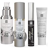 Voibella Total Eye Makeover - Reduce Appearance of Eye Bags, Dark Circles, Wrinkles, Make Eyelashes and Eyebrows Look Longer and Fuller, Get Instant Eye Lift & Highlight Beautiful Center of Your Face