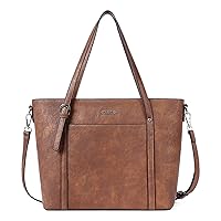 CLUCI Laptop Tote Bag for women 15.6 inch Computer Briefcase Leather Work Shoulder Bags Handbag for Office,School,Travel