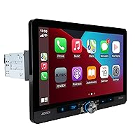 Jensen J1CA10FL 10.1-inch Certified Apple CarPlay Android Auto Wired or Wireless | Single DIN & Double DIN Touchscreen Car Stereo Radio | Bluetooth | Front & Rear Camera Inputs | USB Playback & Charge