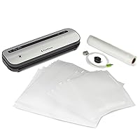 FoodSaver Space-Saving Vacuum Sealer with Bags and Roll, Silver