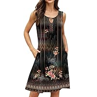 Summer Casual Dresses for Women,Womens Vacation Dresses Midi Sundresses for Women Summer Dresses Plus Size Women Sun Dress for Beach Vacation Women's Summer Clothes Women's Dresses(XL,Black)