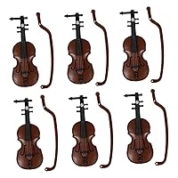 ERINGOGO 6Pcs Baby Household Products Doll House Accessories Small House Decor Tool Small House Accessories Outdoor Mini Violin Doll House Decoration Dollhouse Miniature Musical Instrument