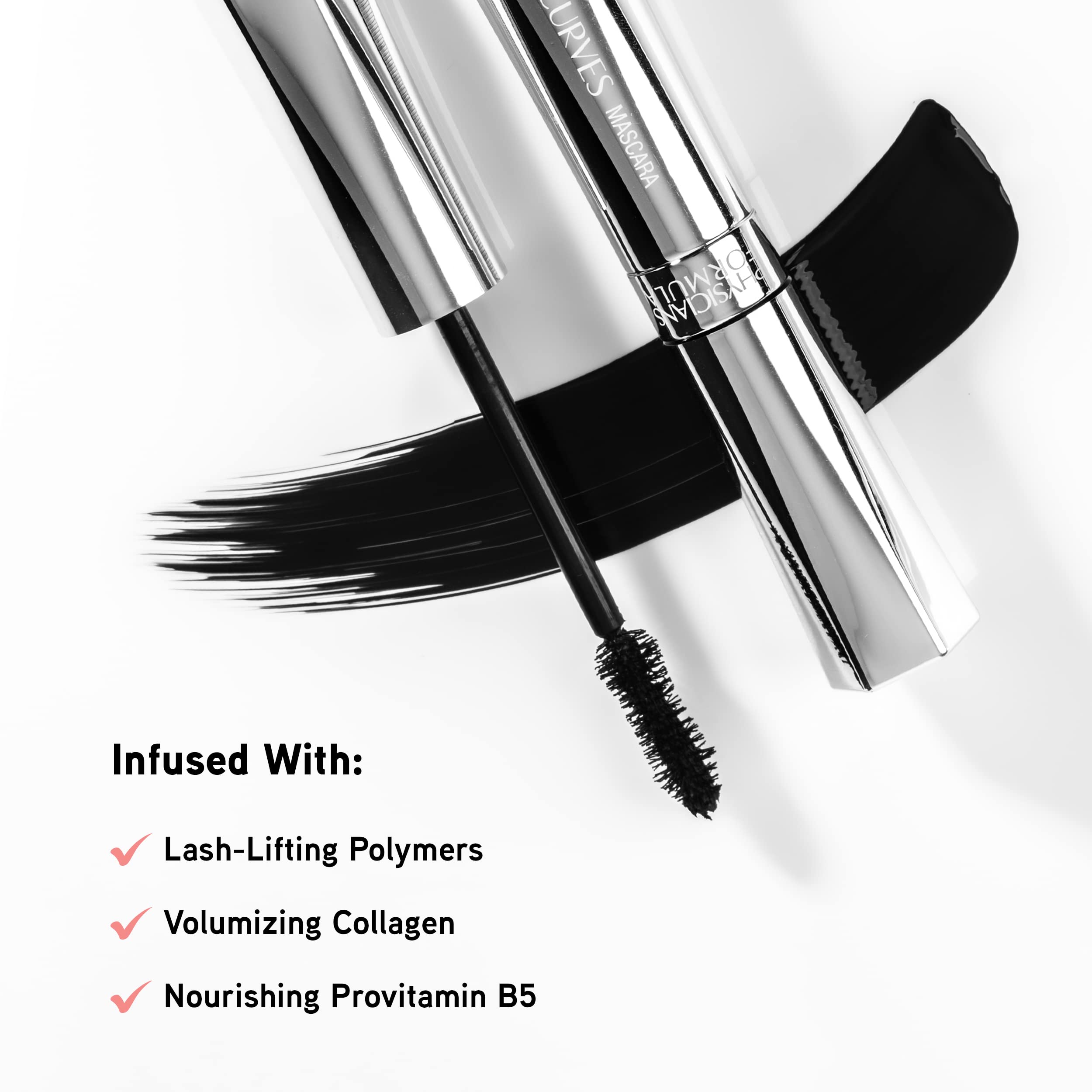 Physicians Formula Killer Curves Curling Mascara, Black, Full-Volume Lash-Lifting, Dermatologist Approved, Clinically Tested, Ophthalmologist Approved, Cruelty Free, Vegan