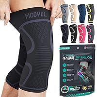 Modvel ELITE Knee Brace for Women & Men - 2 Pack Knee Braces for Running Knee Pain, Compression Sleeve Knee Support, Workout Sports Brace for Meniscus Tear ACL & Arthritis Pain Relief, Knee Pads