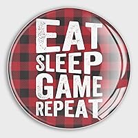 Eat Sleep Game Repeat Magnets Refrigerator Magnets for Whiteboard Gift for Mother Day Glass Funny Magnets Refrigerator Magnets for Office Cabinet Refrigerator