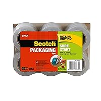 Scotch Sure Start Shipping Packaging Tape, 1.88