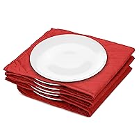 Navaris Electric Plate Warmer - 10 Plate Blanket Heater Pockets for Warming Dinner Plates to 165 Degrees in 10 Minutes - Thin Folding Design - Red