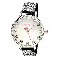 Betsey Johnson Women's Watch – Rhinestone Wristwatch, 3 Hand Quartz Movement with Easy Read Dial, Size One Size